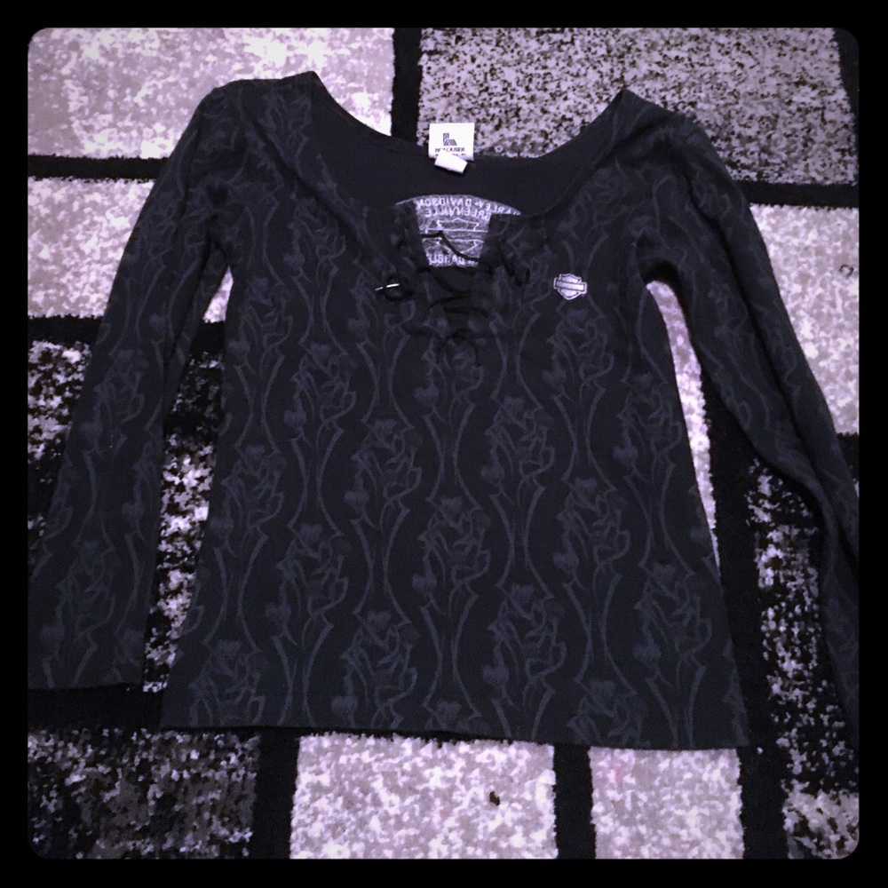 Harley Davidson black crop top
